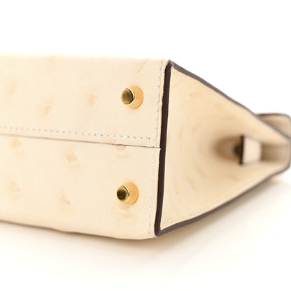 Hermes Ostrich Kelly Sellier Mini 20 Nata 11 of 12