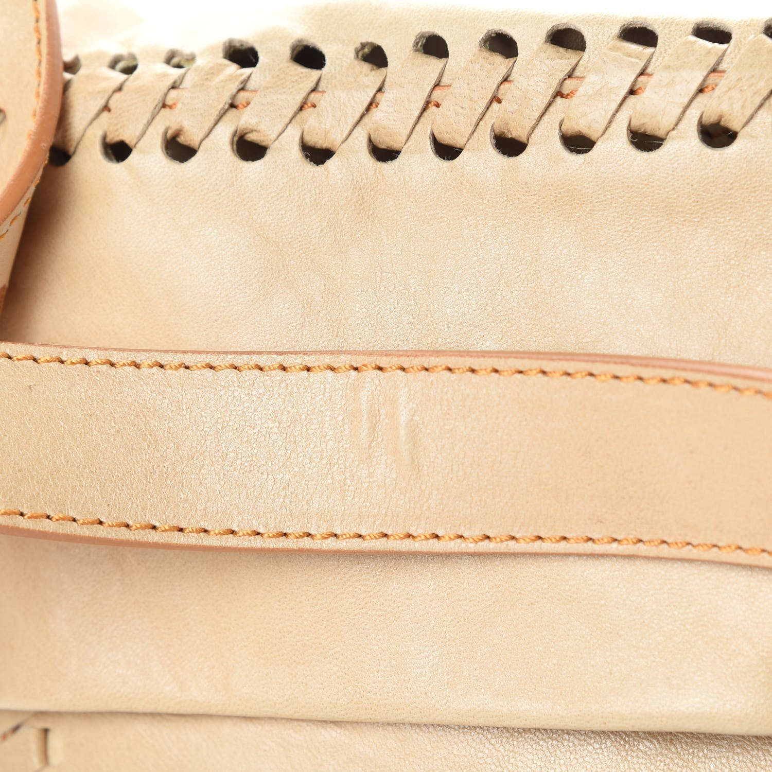 Fendi Goatskin Whipstitch Large Convertible Baguette Vacchetta 12 of 12