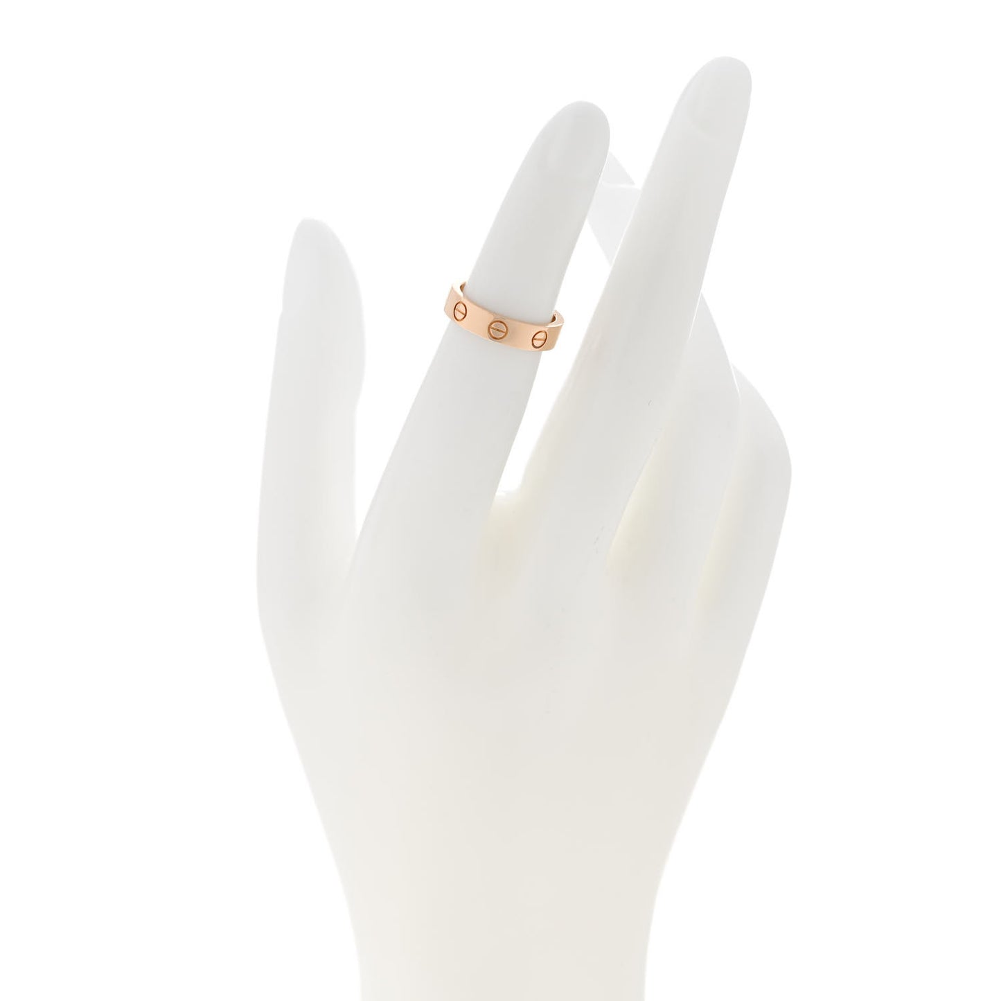 18K Pink Gold Diamond 4mm LOVE Wedding Band Ring 46 3.75
