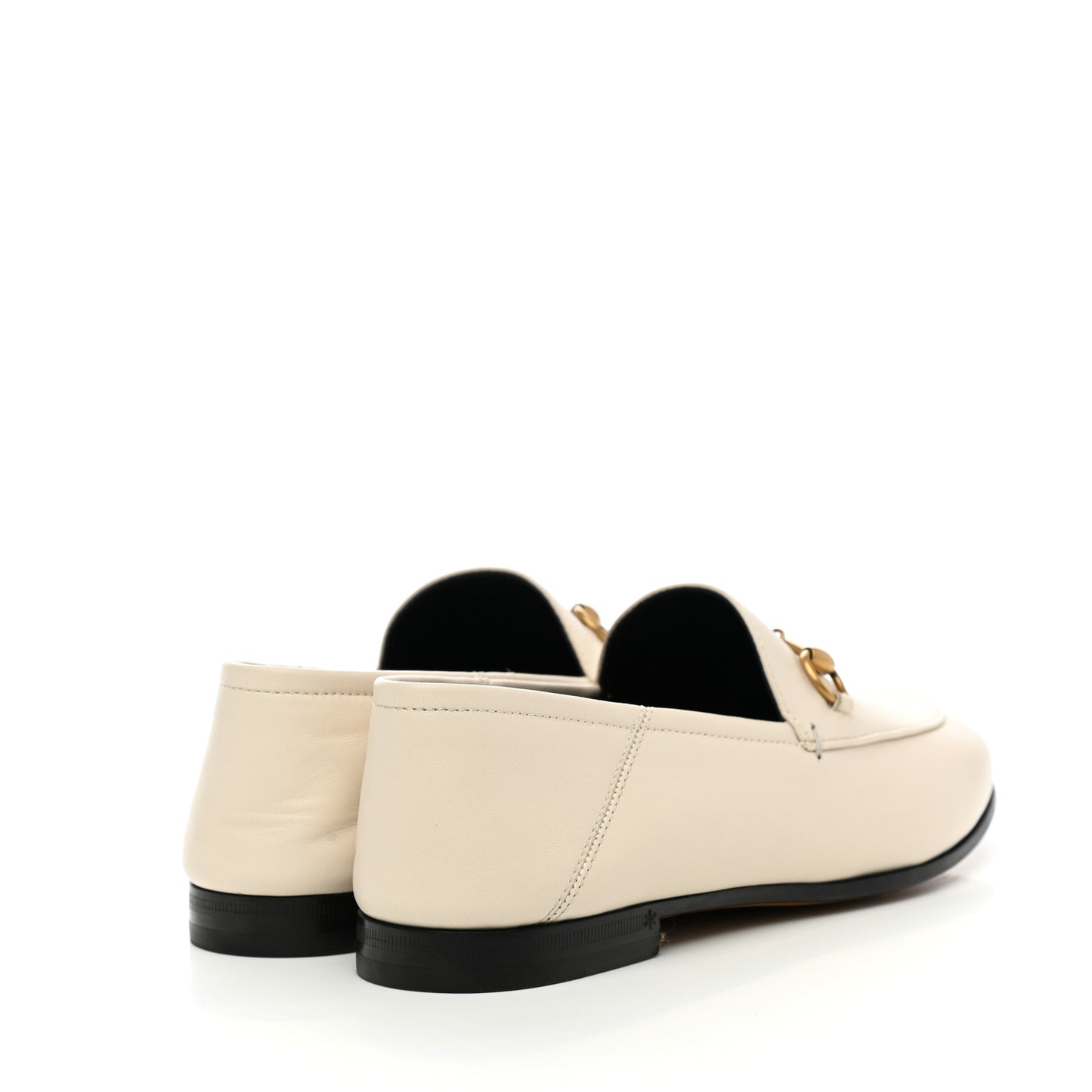 Lambskin Womens Brixton Horsebit Loafers 37.5 Mystic White