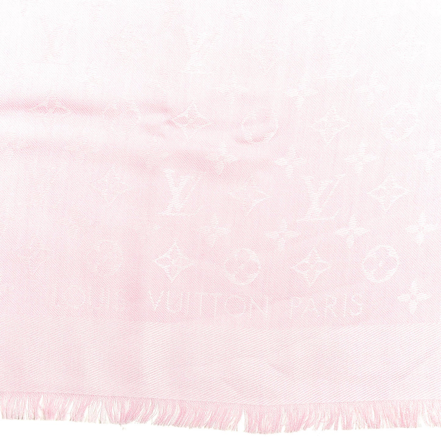 Silk Wool Monogram Shawl Rose Ballerine