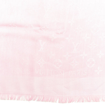 Louis Vuitton Silk Wool Monogram Shawl Rose Ballerine 2 of 3