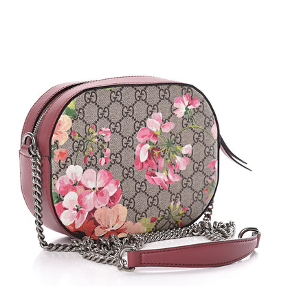 Gucci GG Supreme Monogram Blooms Mini Chain Shoulder Bag Beige Multicolor Dry Rose 3 of 10