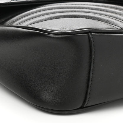 Gucci Calfskin Matelasse Medium GG Marmont Shoulder Bag Black 8 of 11