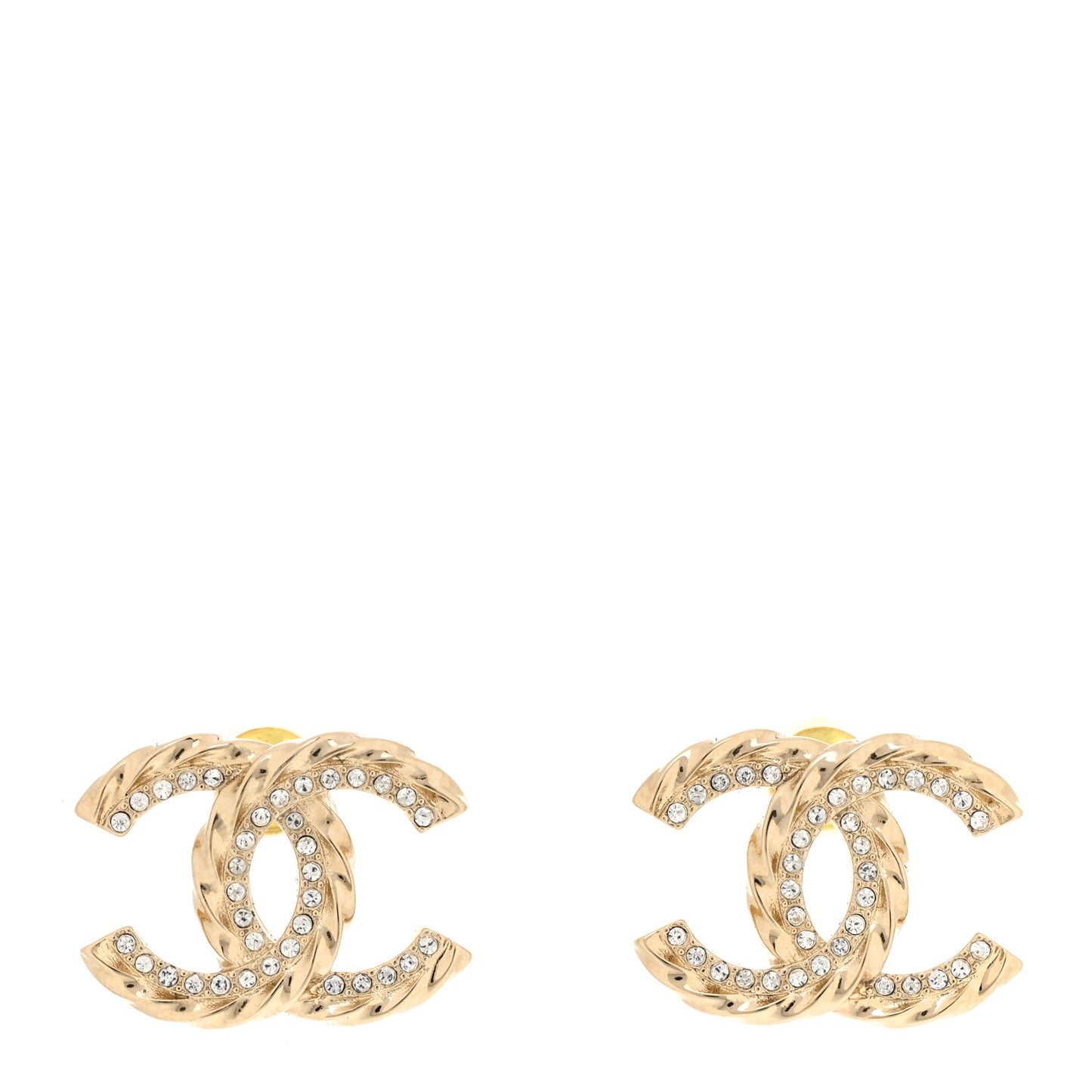 Crystal CC Earrings Gold