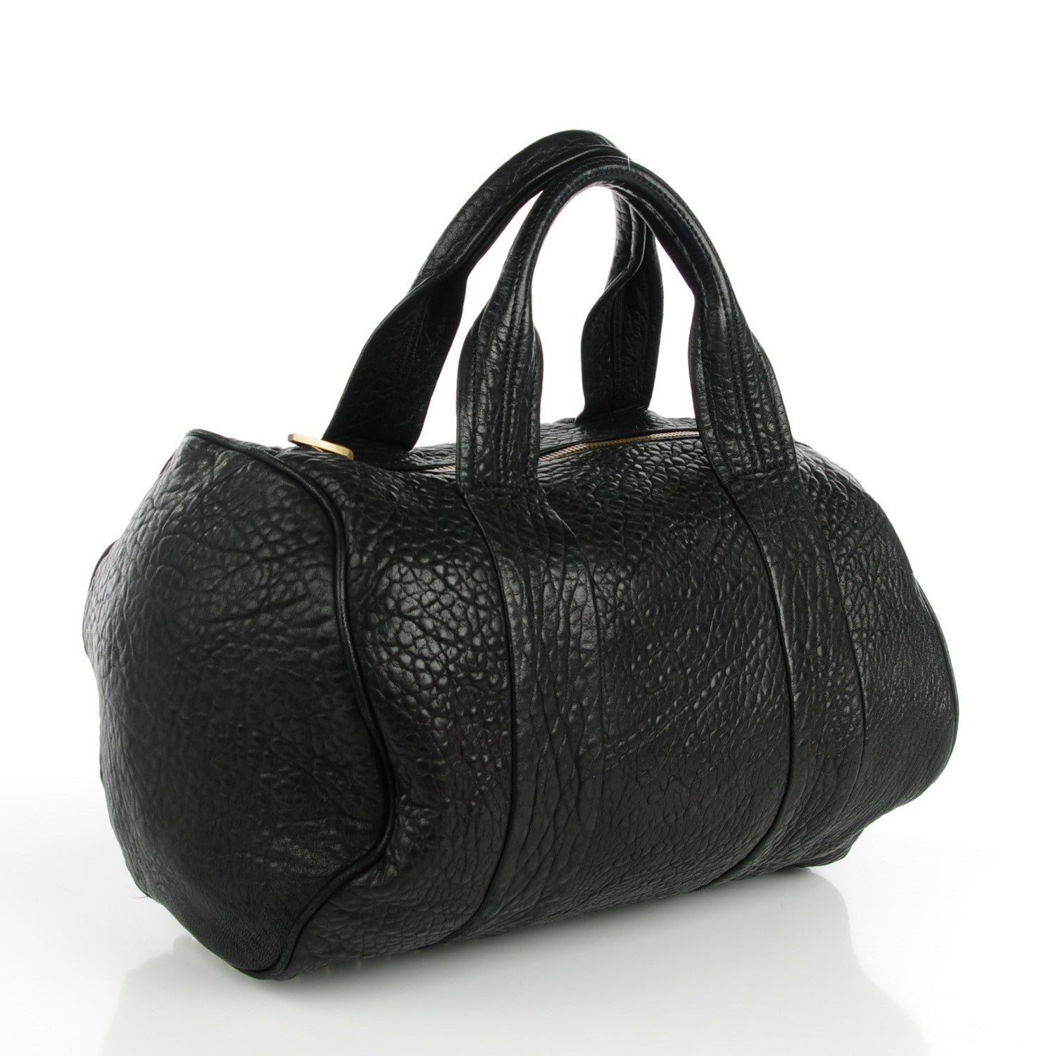 Alexander Wang Pebbled Lambskin Rocco Black Antique Brass Hardware 3 of 6