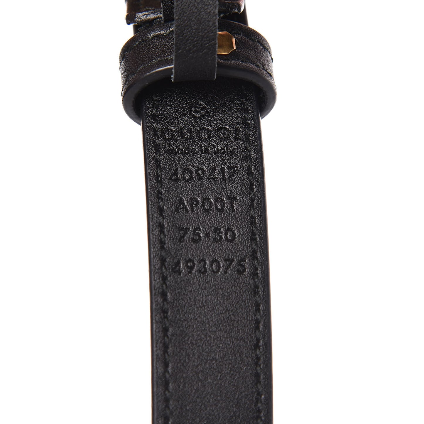 Calfskin Double G 20mm Belt 75 30 Black