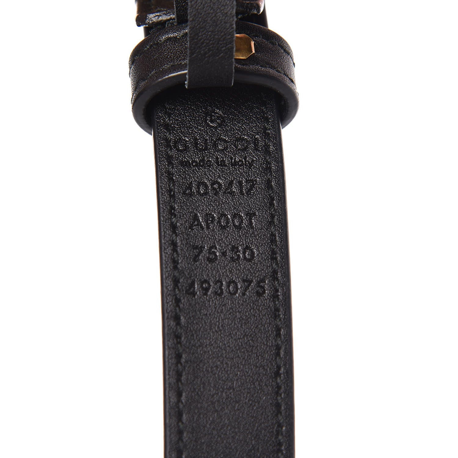 Gucci Calfskin Double G 20mm Belt 75 30 Black 7 of 7