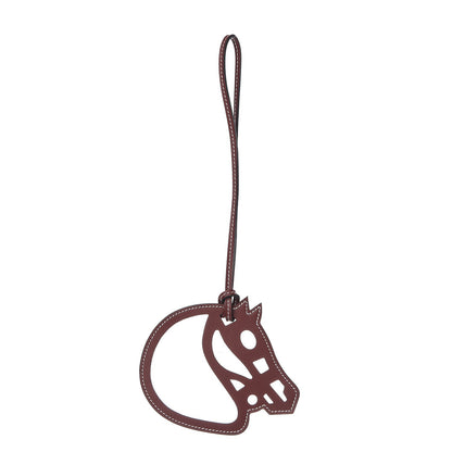 Hermes Swift Paddock Cheval Horse Bag Charm Rouge H 1 of 4