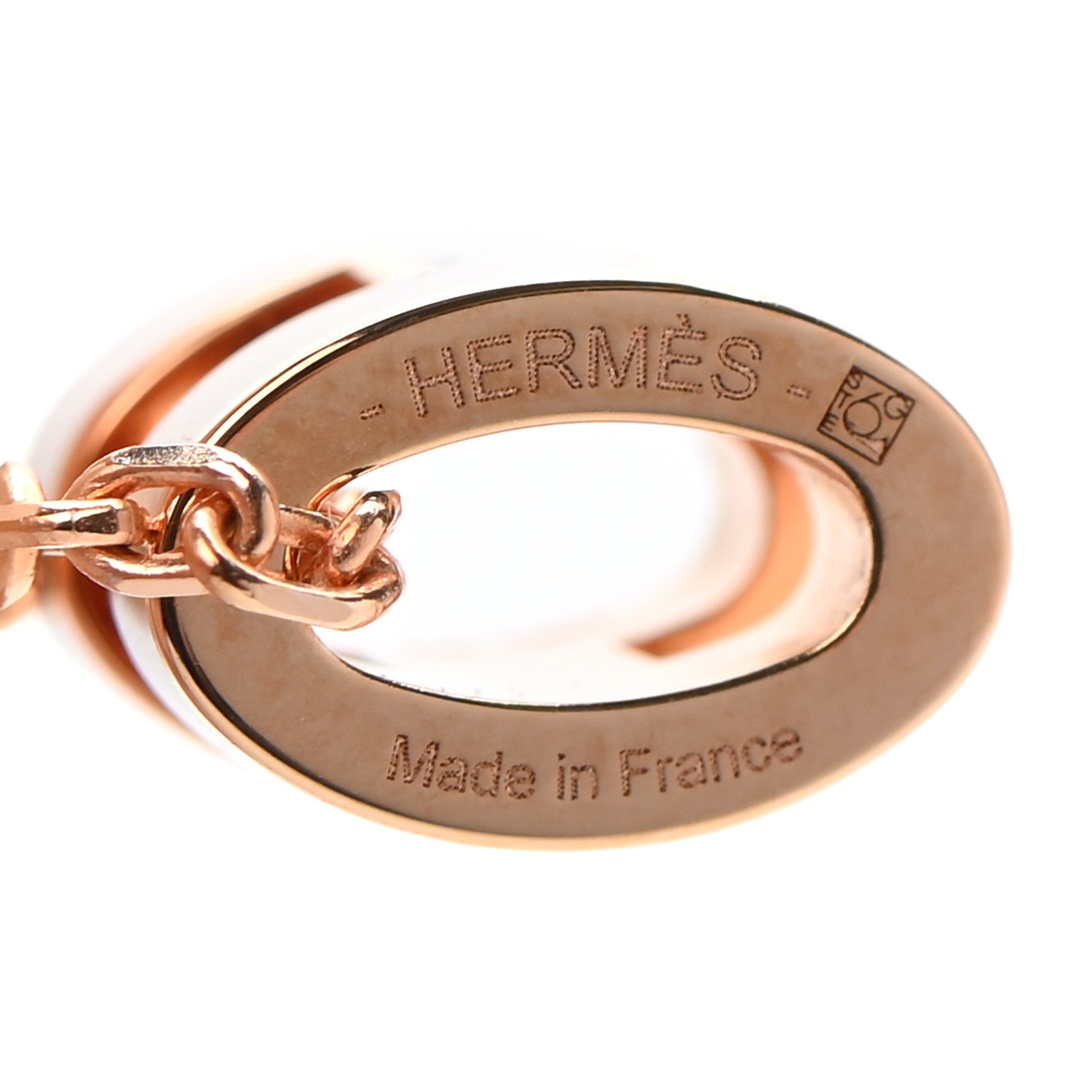 Hermes Lacquered Rose Gold Mini Pop H Pendant Necklace Marron Glace 7 of 8