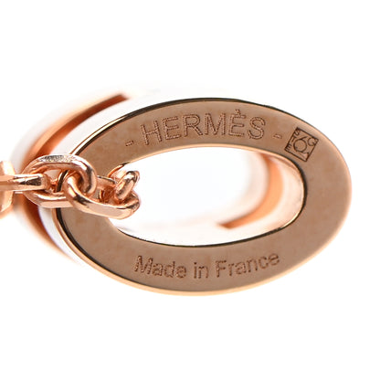 Hermes Lacquered Rose Gold Mini Pop H Pendant Necklace Marron Glace 7 of 8