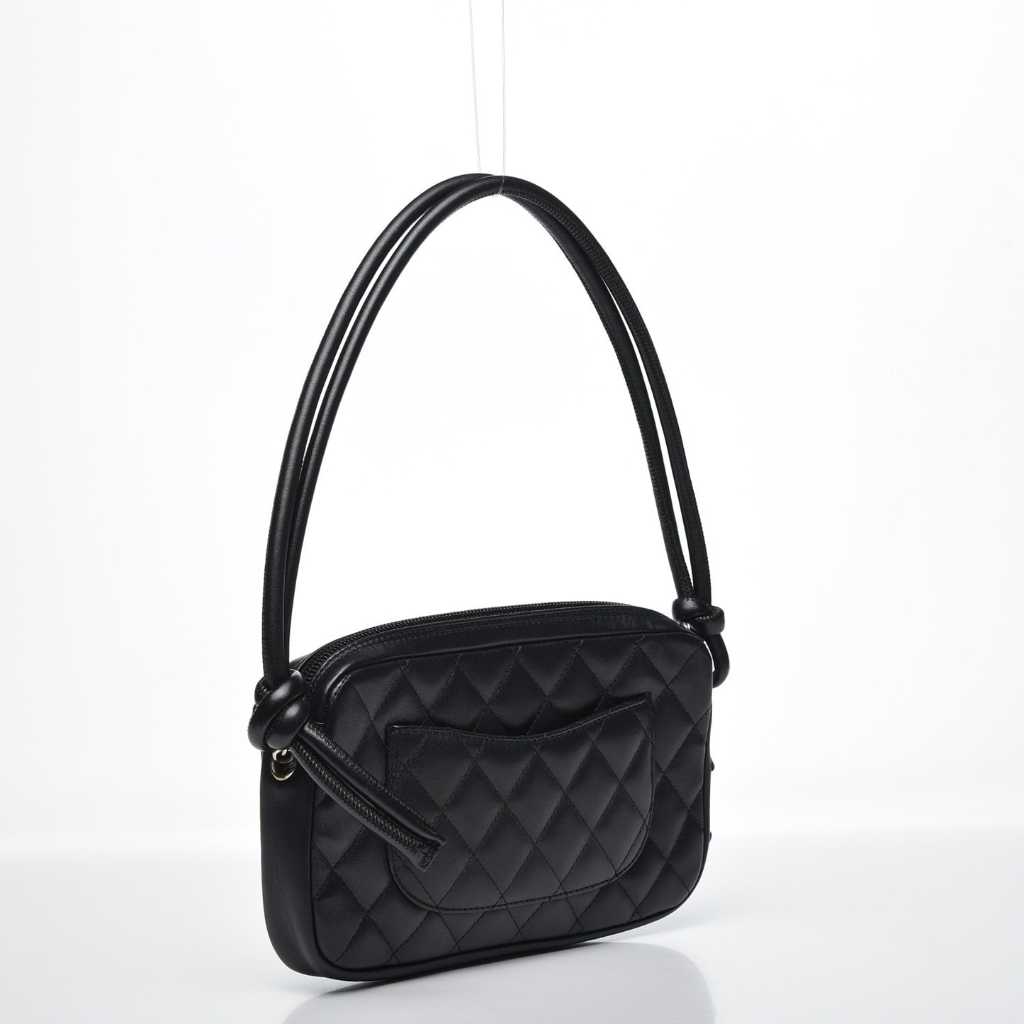 Calfskin Quilted Cambon Pochette Black