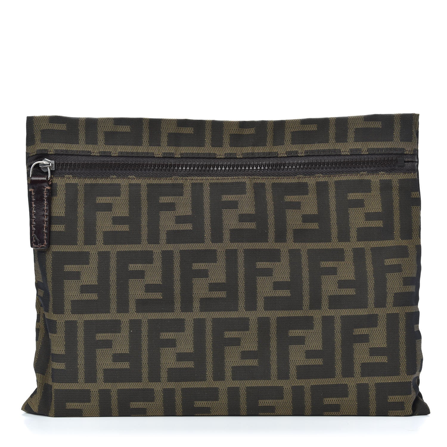 Fendi Zucca Zip Pouch Tobacco 1 of 9