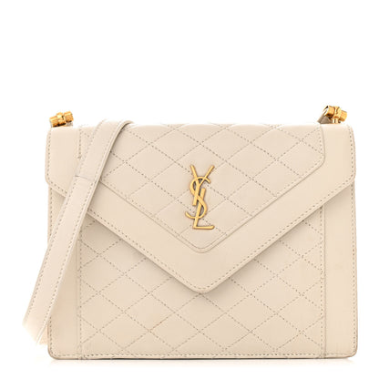 Saint Laurent Lambskin Quilted Mini Gaby Satchel Blanc Vintage 1 of 12
