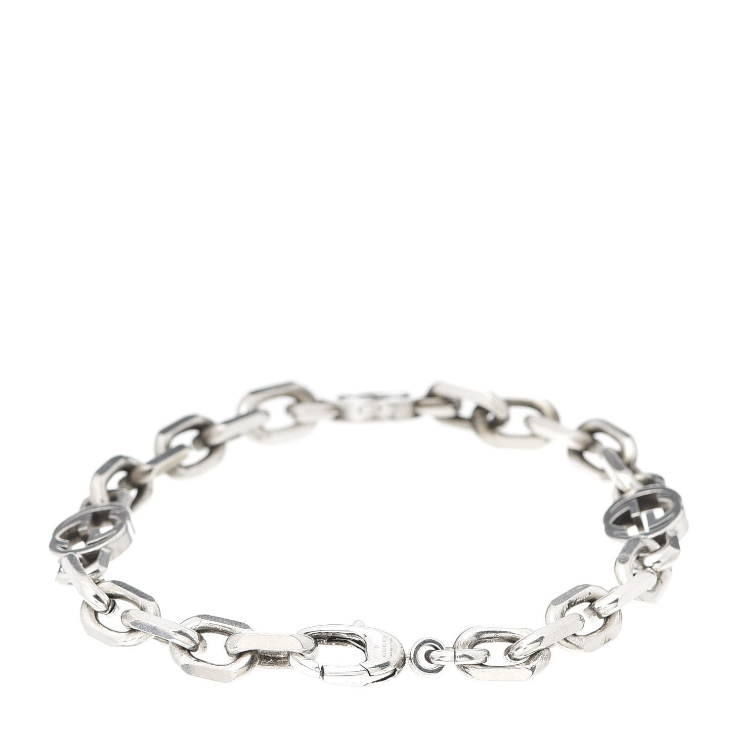 Sterling Silver Narrow Interlocking G Link Bracelet