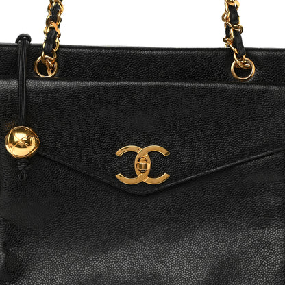 Chanel Caviar CC Shoulder Bag Black 8 of 10