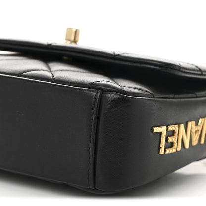 Chanel Lambskin Quilted Mini Side Note Flap Black 10 of 11