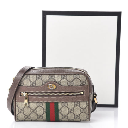 Gucci GG Supreme Monogram Web Mini Ophidia Shoulder Bag Brown 12 of 12