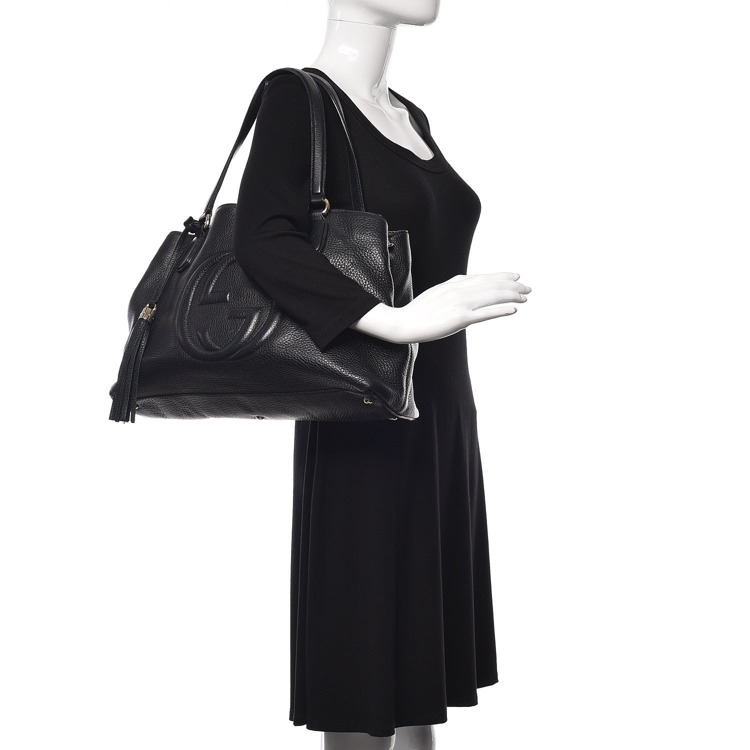 Gucci Cellarius Calfskin Medium Soho Working Tote Black 2 of 12