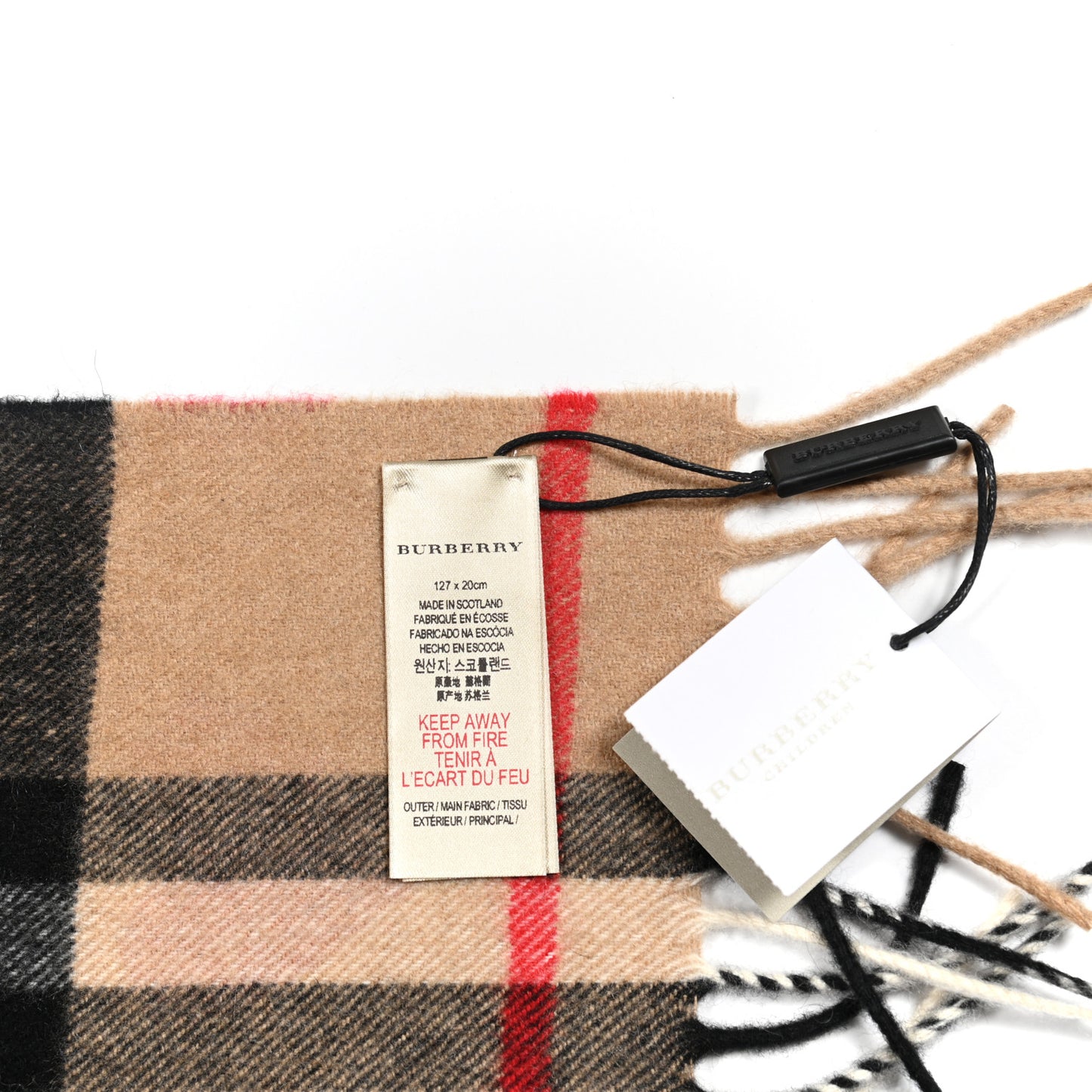 Cashmere Giant Heart Fringe Scarf Camel
