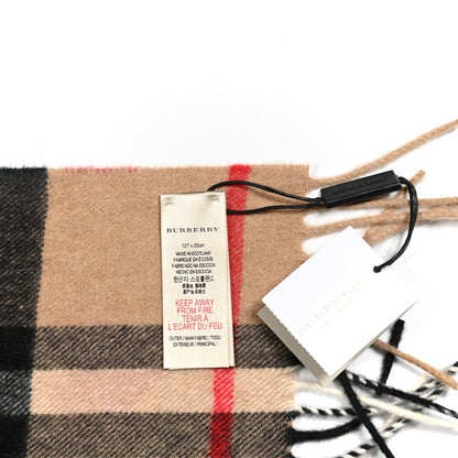 Burberry Cashmere Giant Heart Fringe Scarf Camel 4 of 4