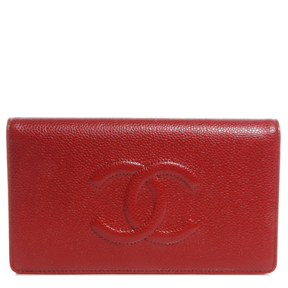 Chanel Caviar Yen CC Wallet Red 1 of 9