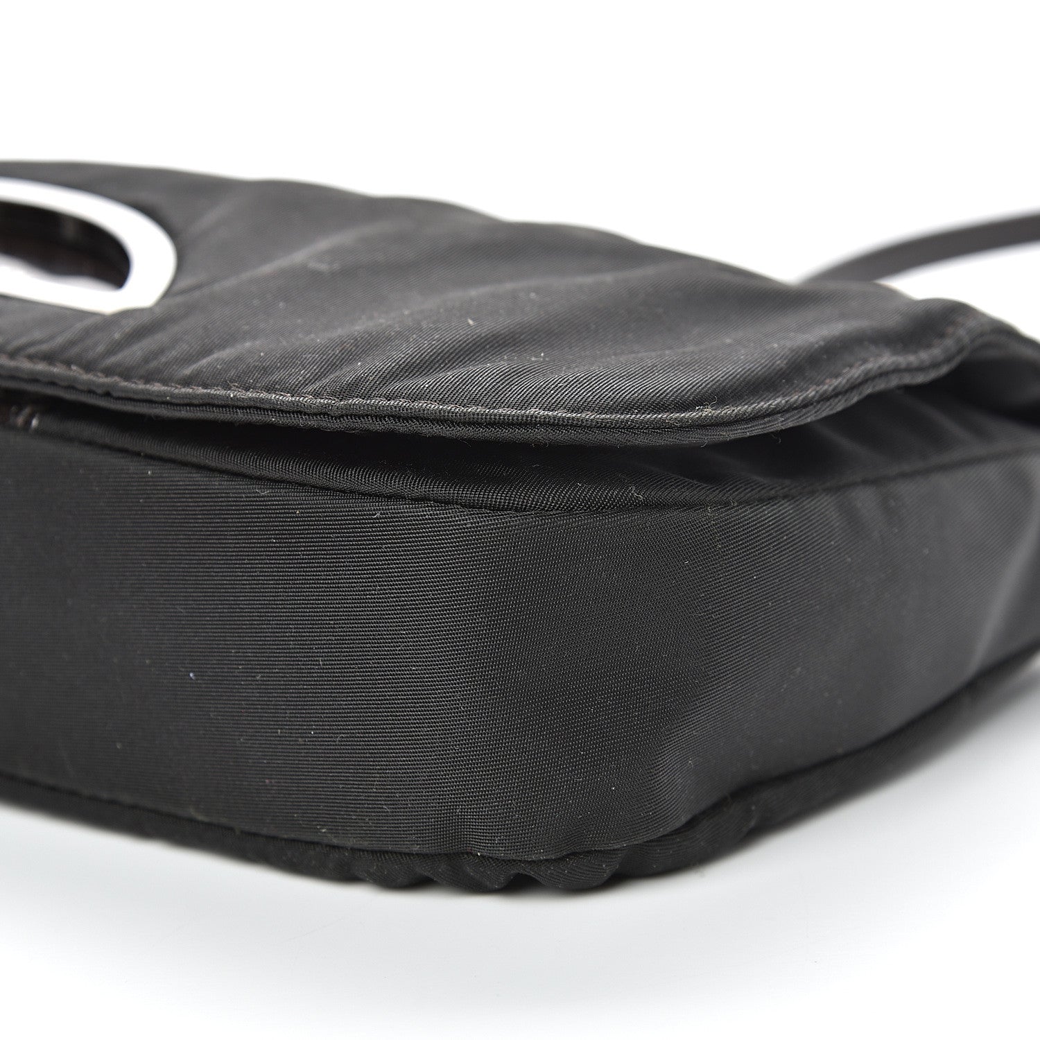 Christian Dior Nylon Calfskin Maris Pearl Beaded Shoulder Bag Black 9 of 15