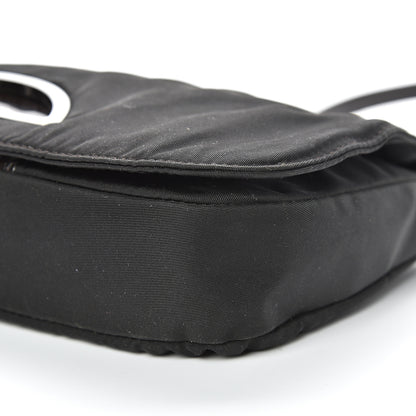 Christian Dior Nylon Calfskin Maris Pearl Beaded Shoulder Bag Black 9 of 15