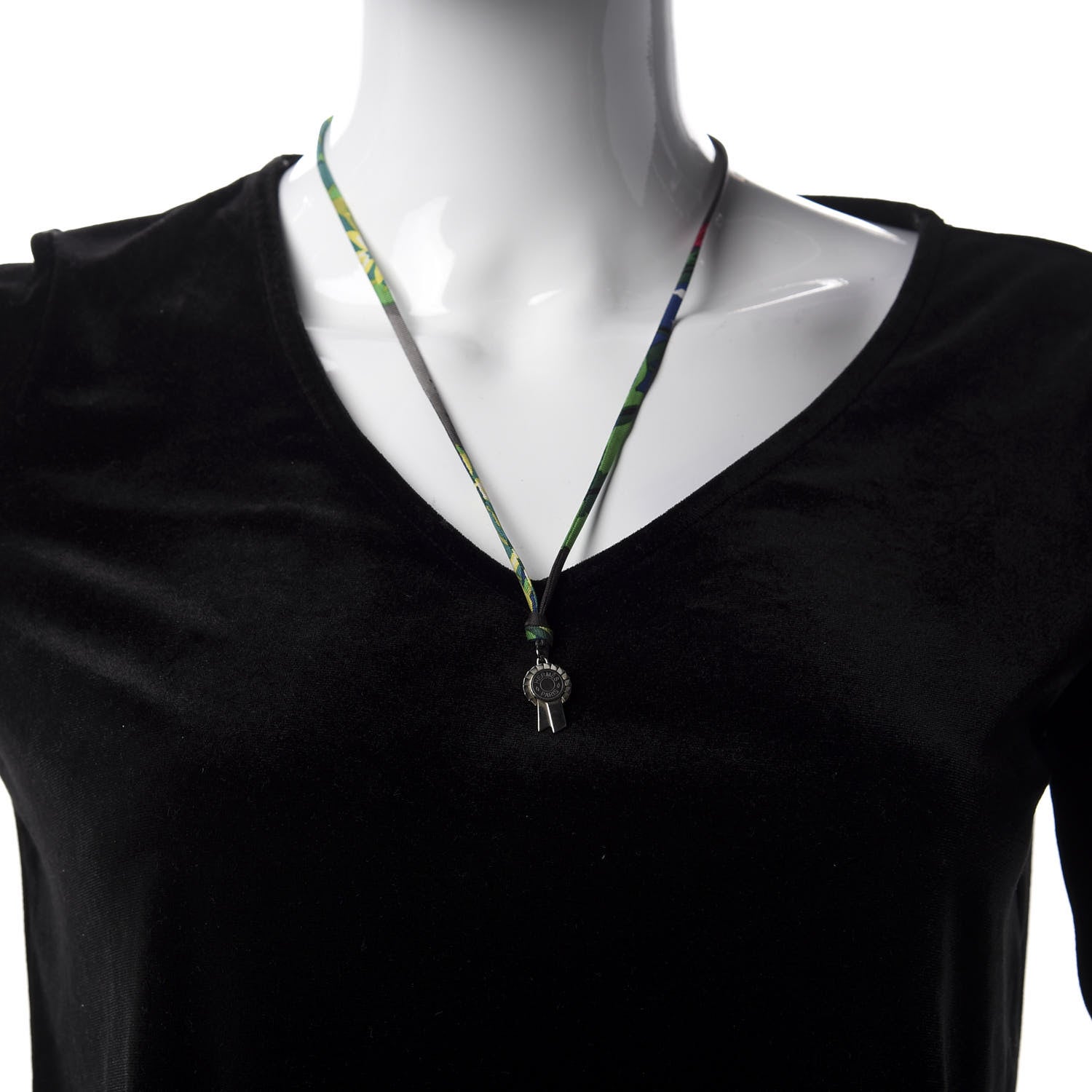 Hermes Silk Tourbillon de Couleurs Necklace Multicolor 2 of 6