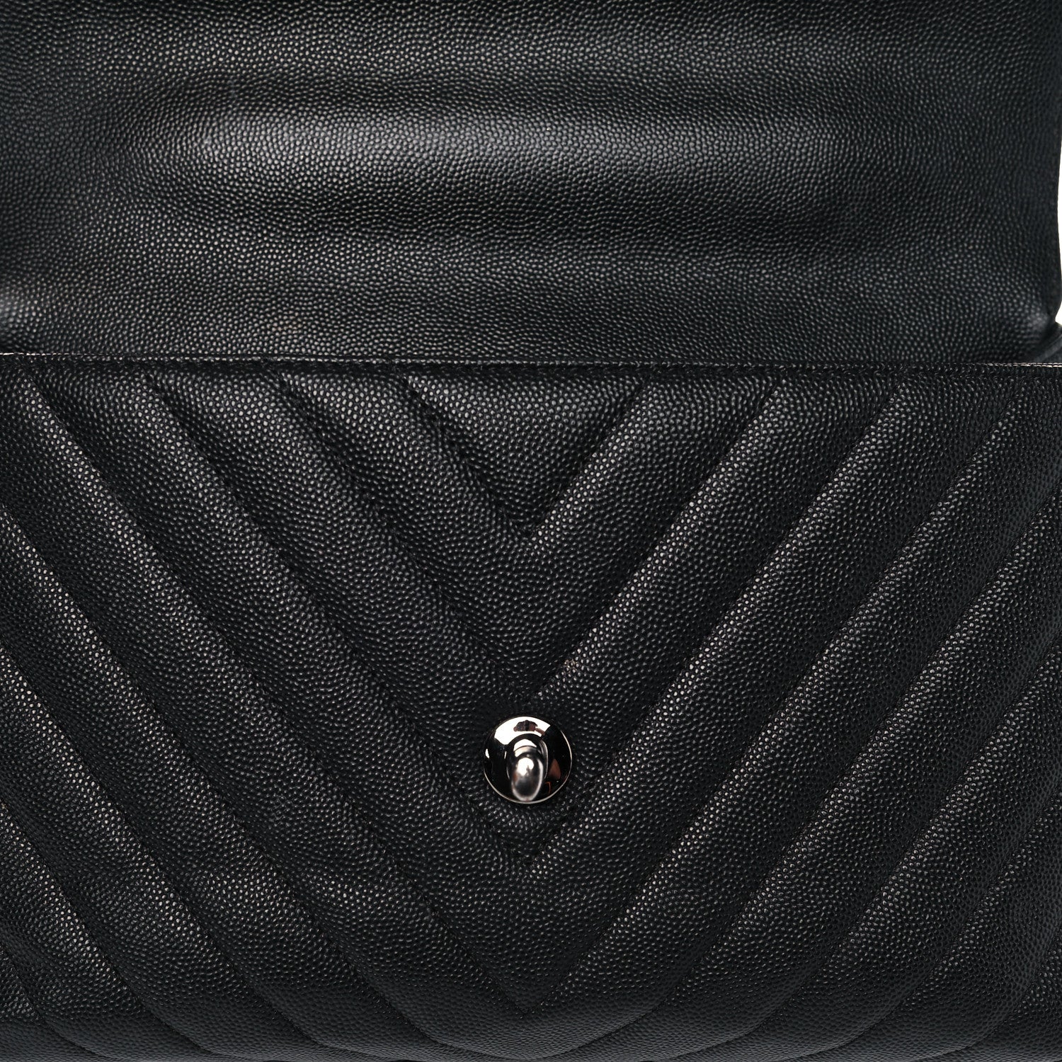 Chanel Caviar Chevron Quilted Small Coco Handle Flap Black 7 of 15