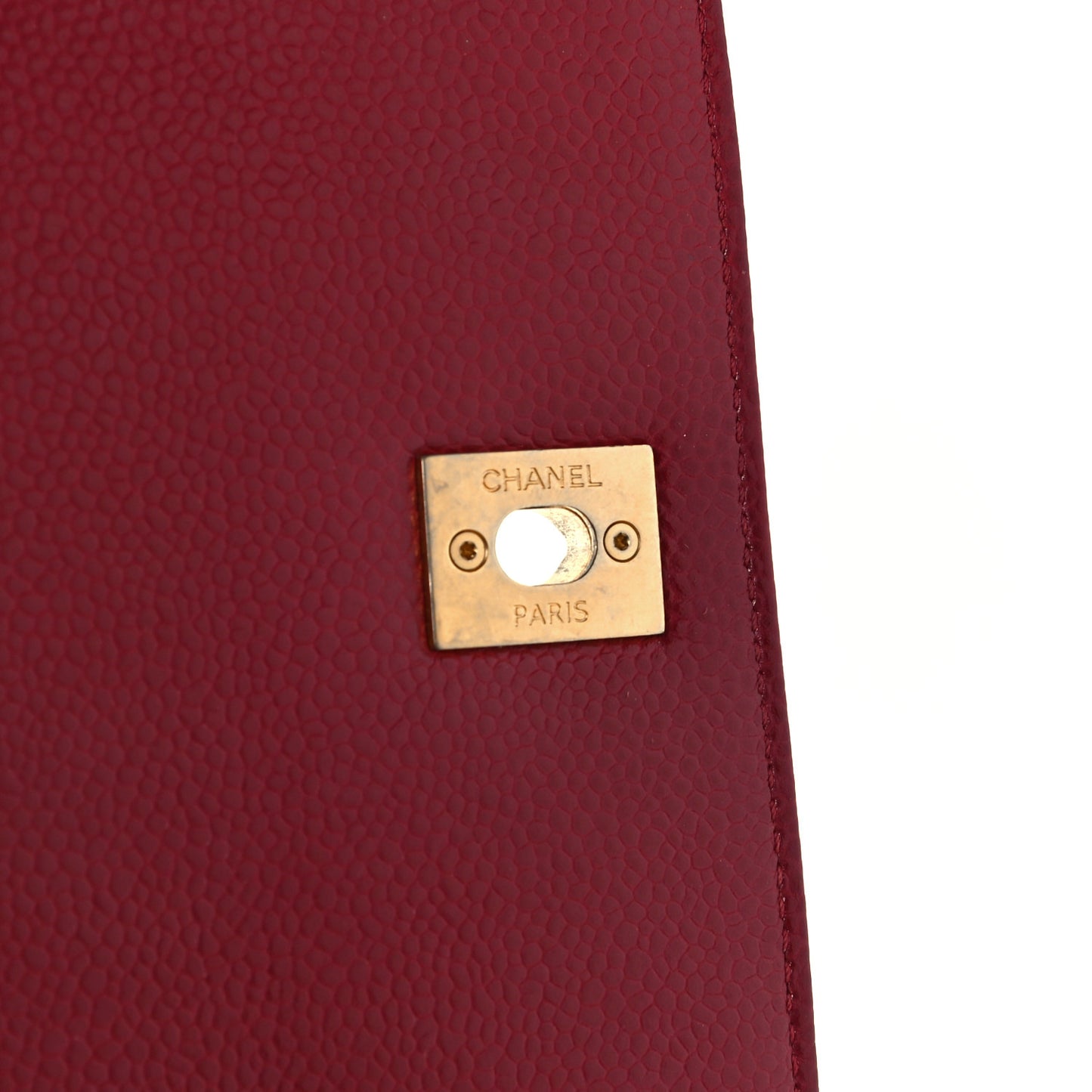Caviar Quilted Carry Around Flap Bag Red