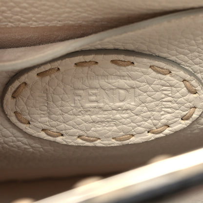 Fendi Vitello Granato Camoscio Elaphe Python Print Macro Stitchings Small Peekaboo I SEE U Iconic Satchel White Roccia 7 of 11