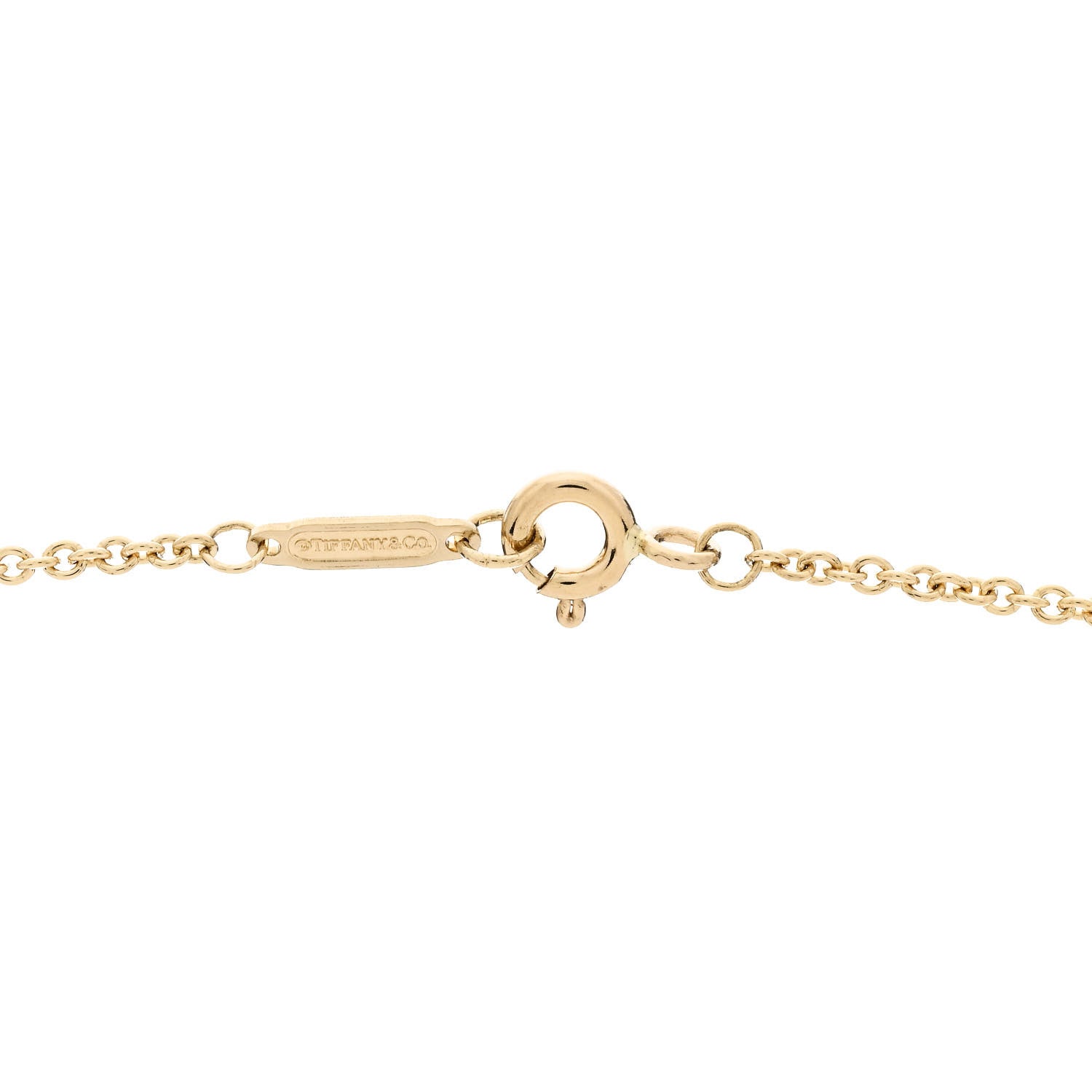Tiffany 18K Yellow Gold Tag Chain Necklace 4 of 5