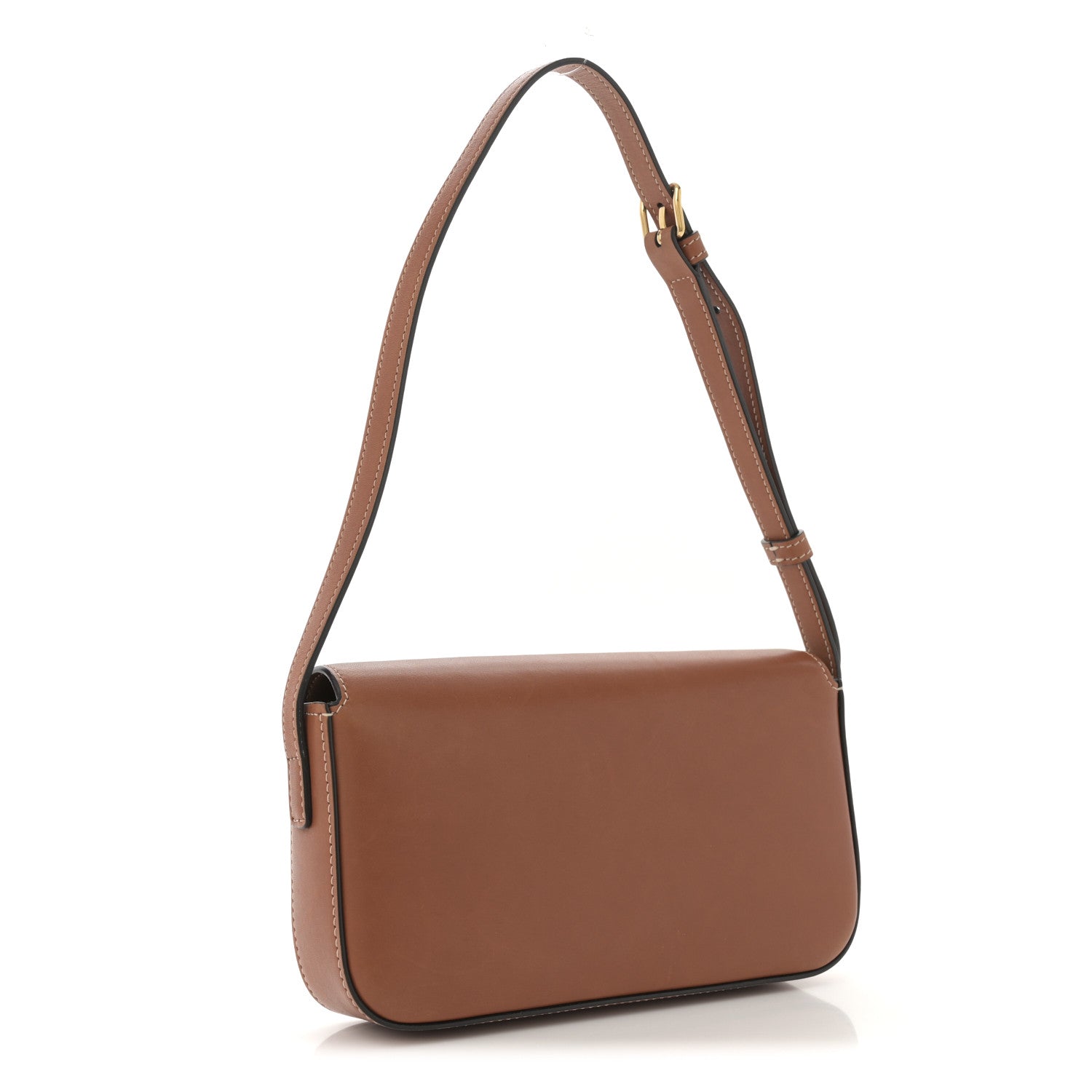 Celine Shiny Calfskin Triomphe Shoulder Bag Tan 3 of 11