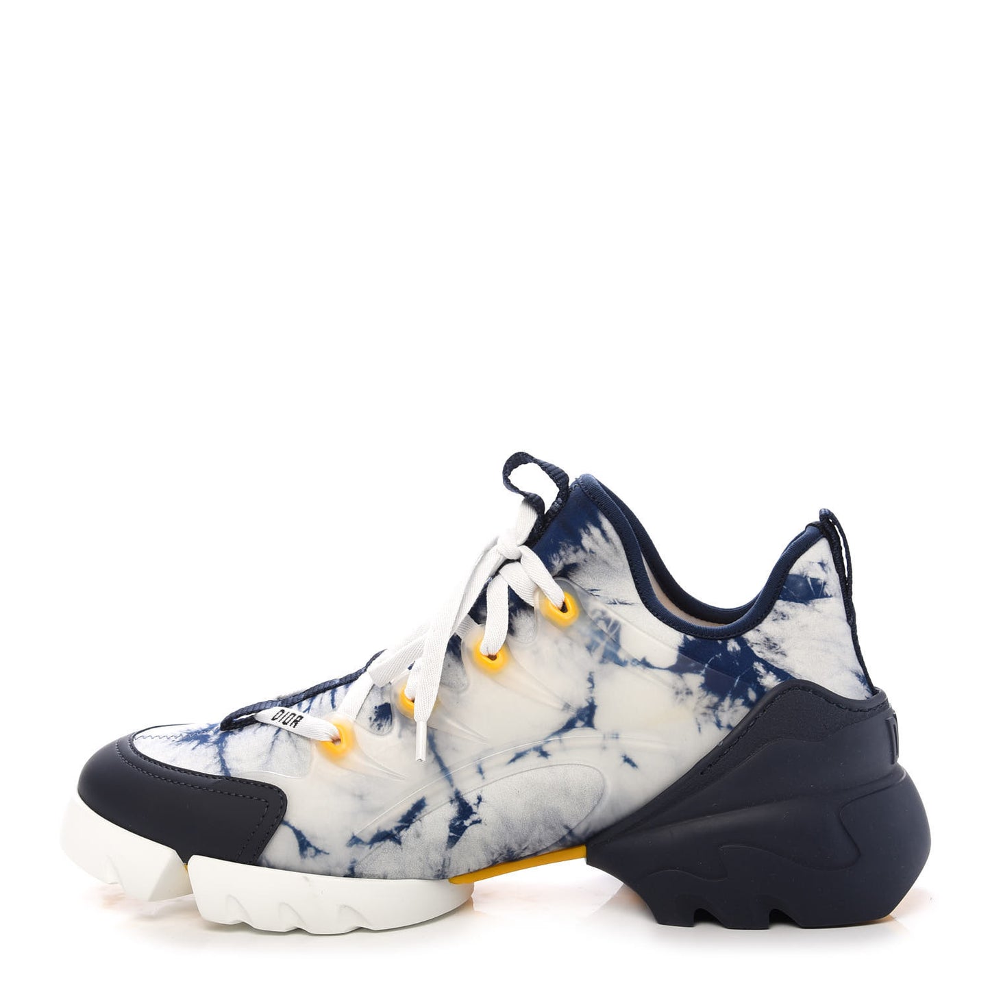 Technical Fabric Tie & Dior Print Womens D-Connect Sneakers 41 Denim