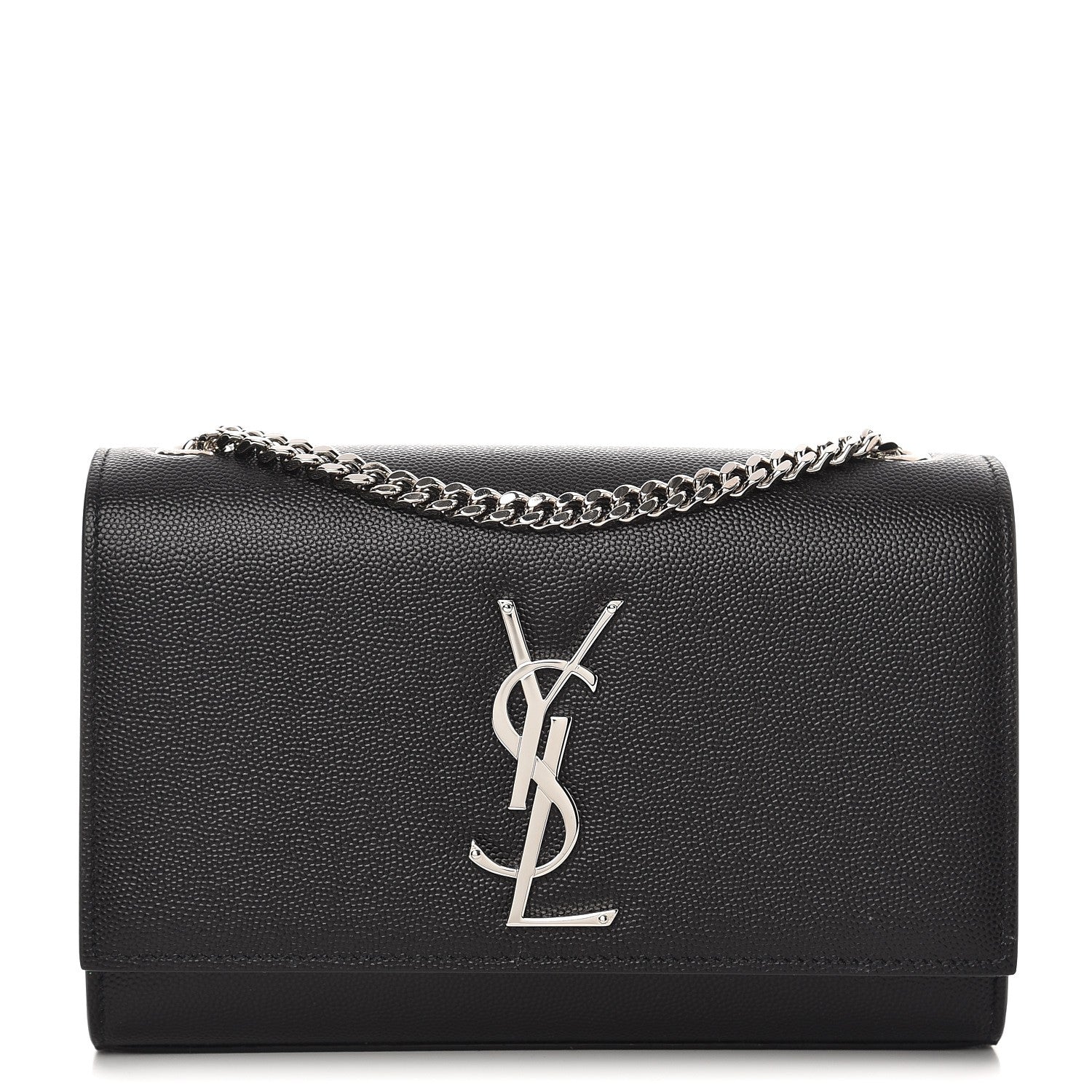 Saint Laurent Grain De Poudre Small Monogram Kate Satchel Black 1 of 7
