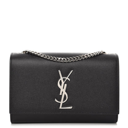 Saint Laurent Grain De Poudre Small Monogram Kate Satchel Black 1 of 7