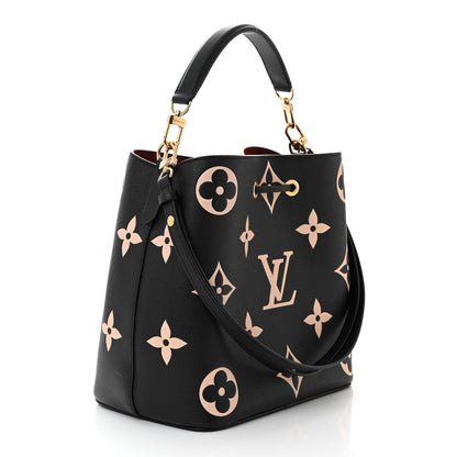 Louis Vuitton Empreinte Monogram Giant Neonoe MM Black Beige 4 of 10