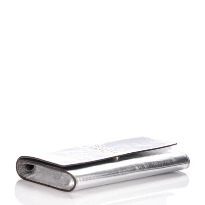 Saint Laurent Metallic Textured Calfskin Small Belle De Jour Clutch Silver 4 of 7