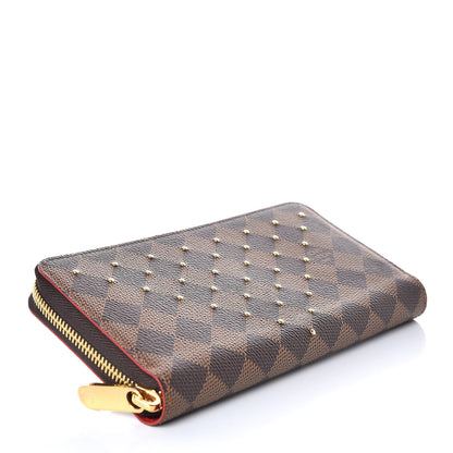 Louis Vuitton Damier Ebene Studded Zippy Wallet Cherry 4 of 7