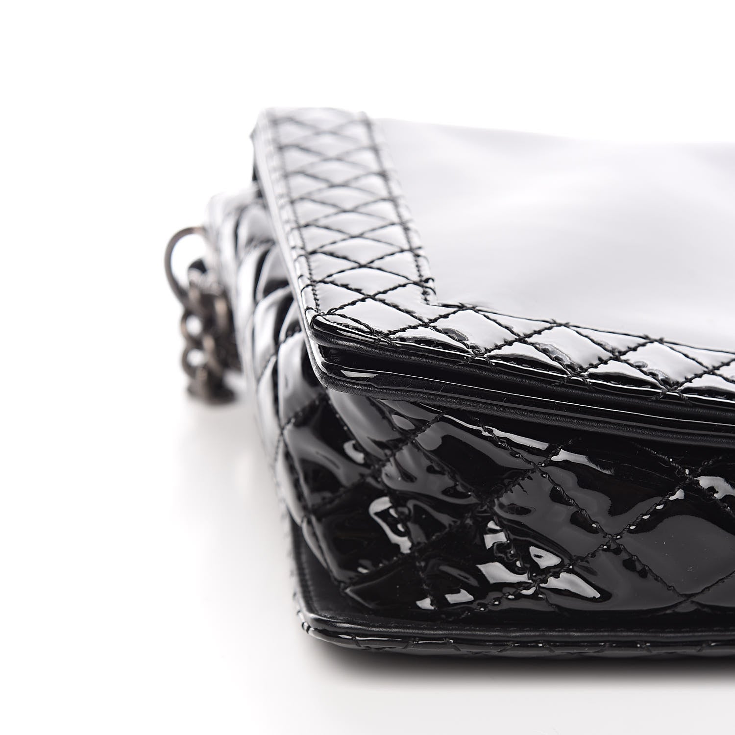 Chanel Patent Large Boy Reverso Flap Black 8 of 10