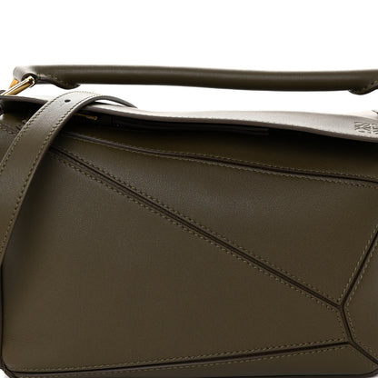 Loewe Calfskin Small Puzzle Bag Dark Khaki Green 7 of 9