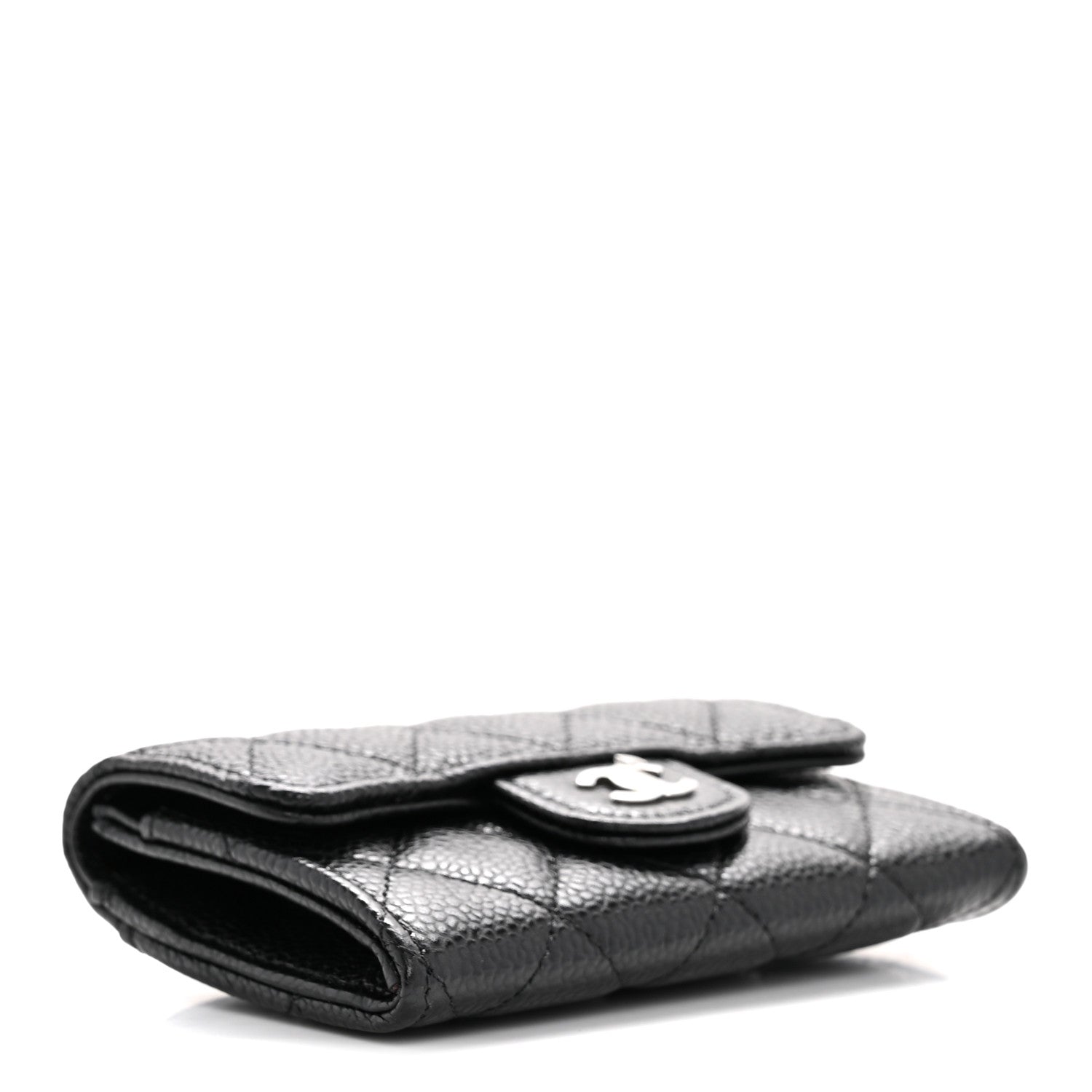 Chanel Caviar Quilted Flap Card Holder Wallet Black 4 of 9