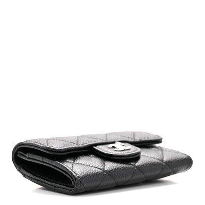 Chanel Caviar Quilted Flap Card Holder Wallet Black 4 of 9