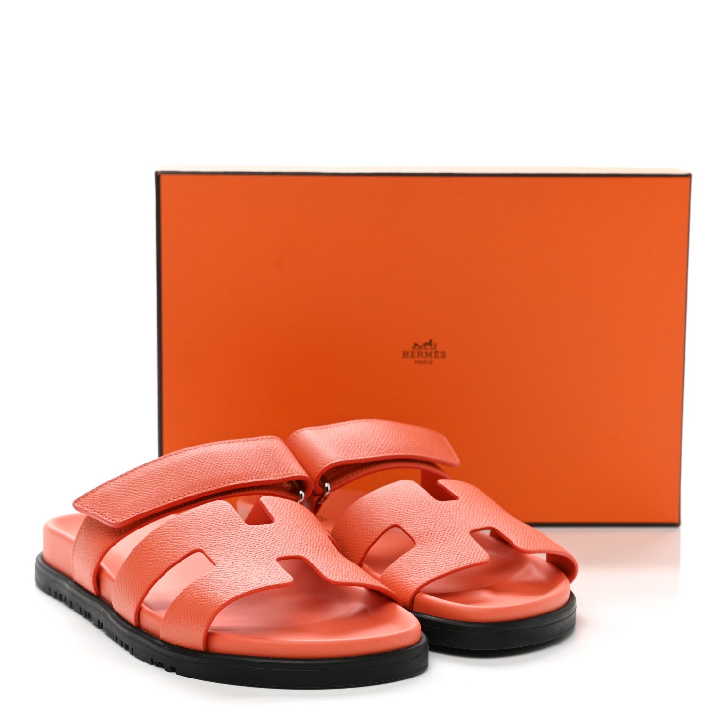 Hermes Epsom Womens Chypre Sandals 39.5 Rose Sorbet 9 of 9
