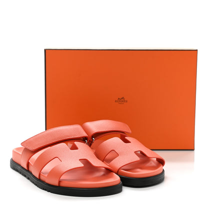 Hermes Epsom Womens Chypre Sandals 39.5 Rose Sorbet 9 of 9