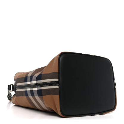 Burberry Giant Check Canvas Calfskin Ashby Bucket Bag Birch Brown 3 of 8