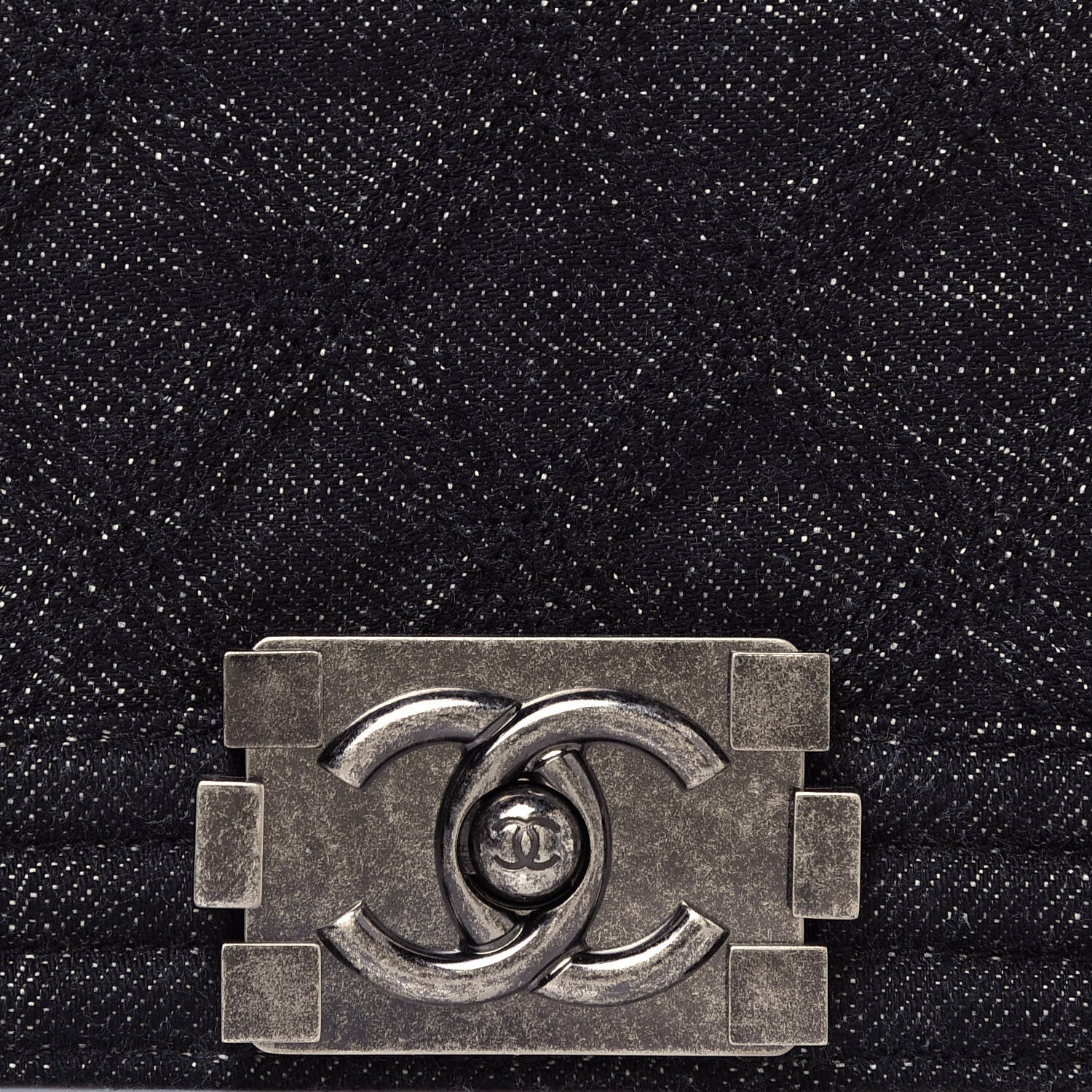 Chanel Denim Quilted Boy Clutch With Removable Chain Black 8 of 13