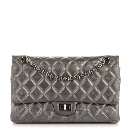 Chanel Metallic Aged Calfskin Quilted 2.55 Reissue 226 Flap Dark Silver 1 of 7