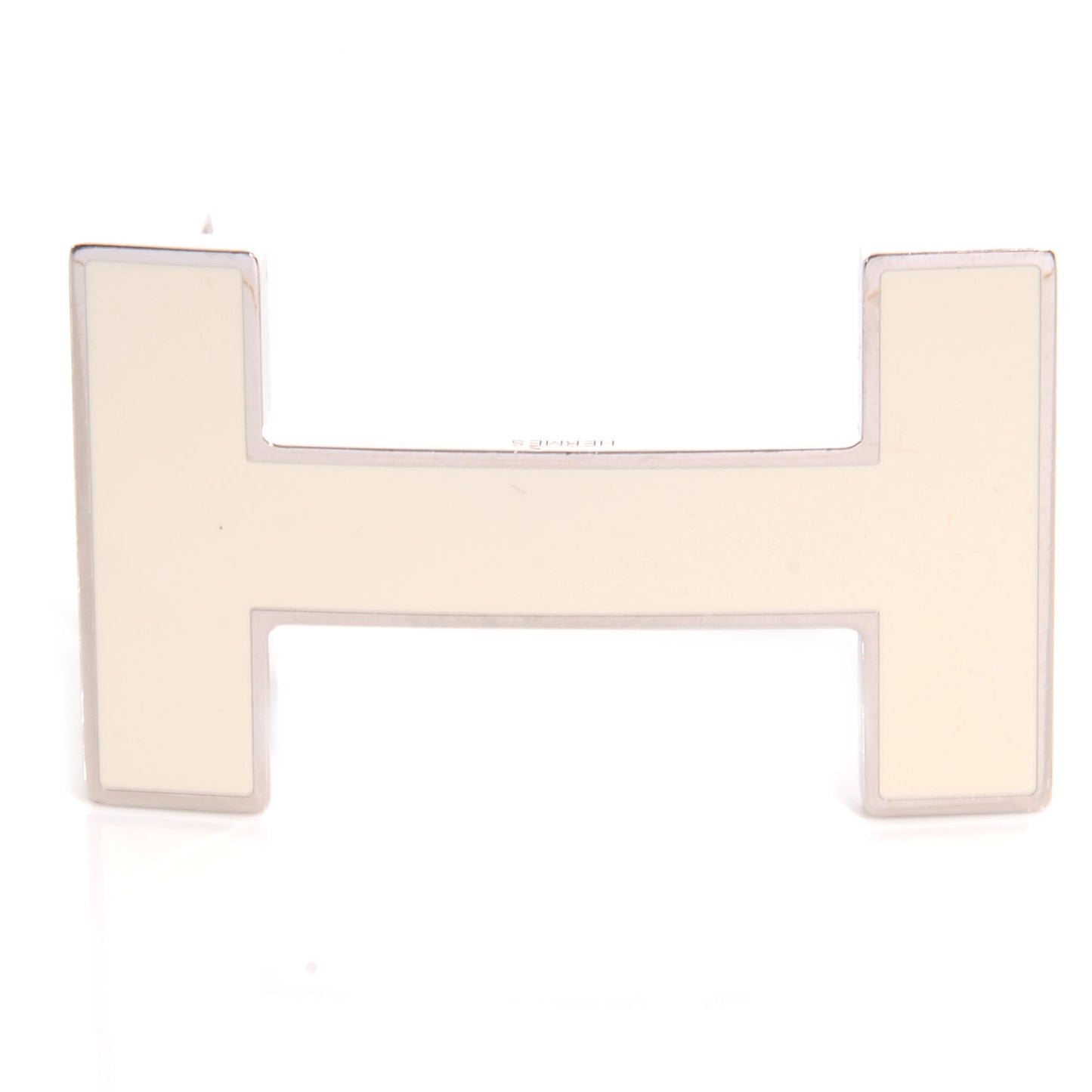 Quizz Enamel H Belt Buckle Craie